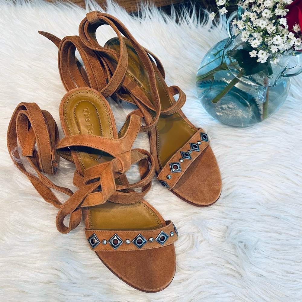 The Kooples Strappy Stud Block Heel Sandals - Picture 5 of 11